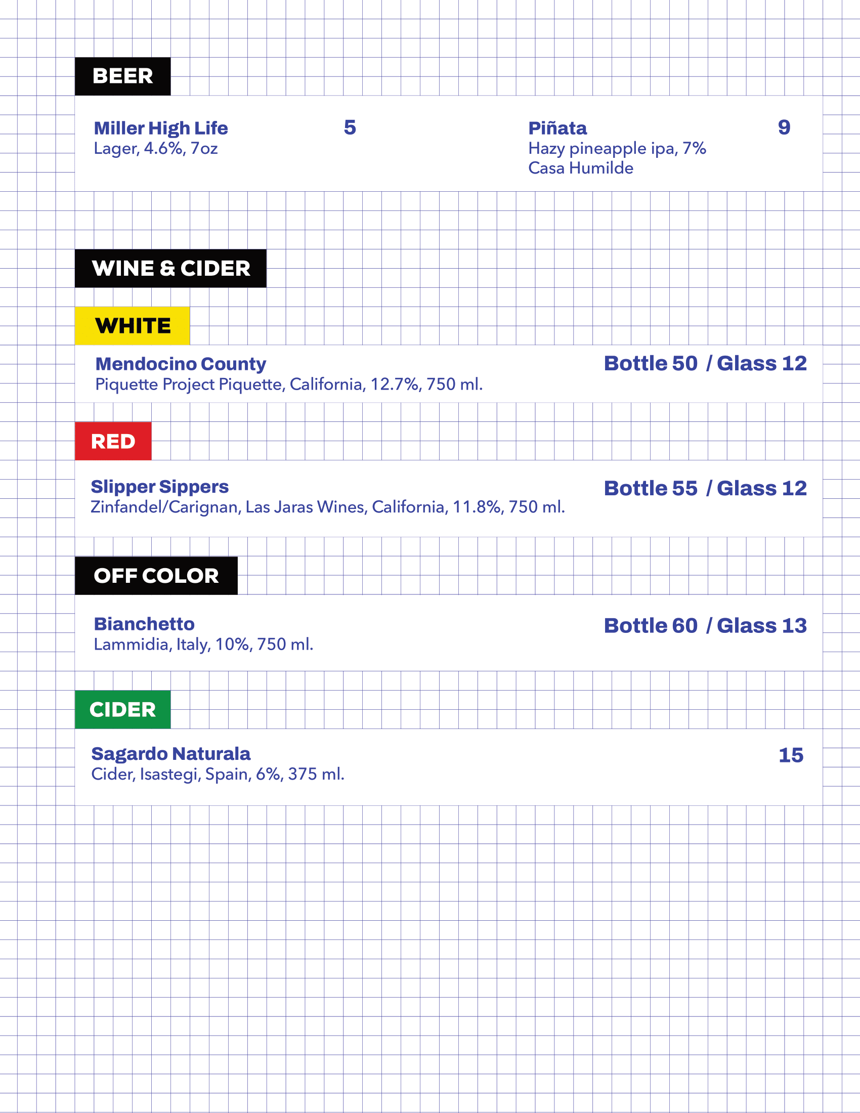 Menu Page 2
