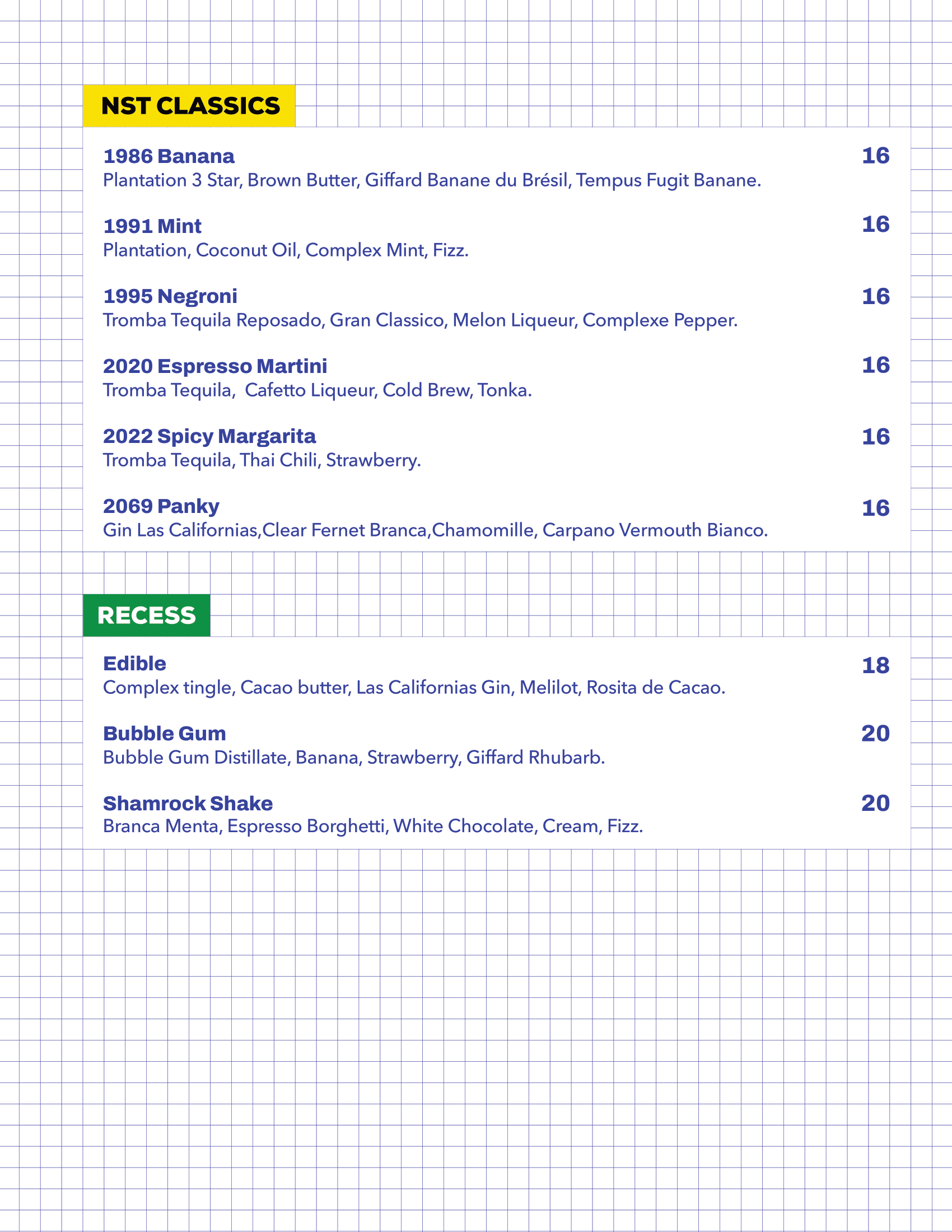 Menu Page 3
